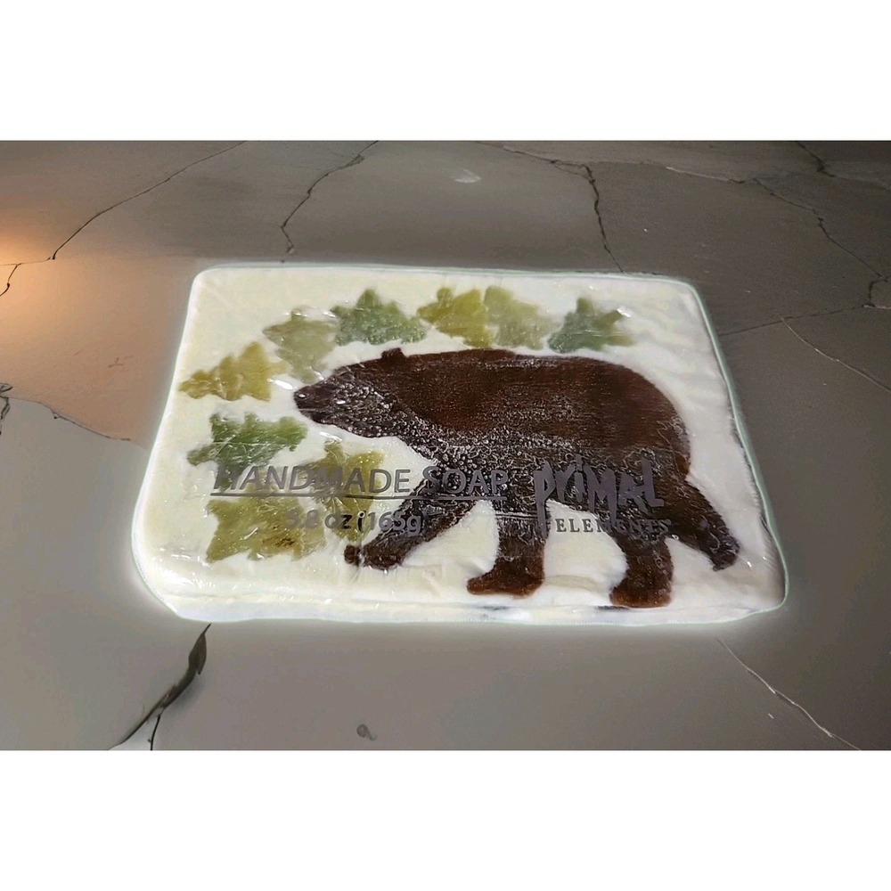 Primal Elements Warm Gingerbread Scent Handmade Bar Soap Ginger Bear 5.8 Oz